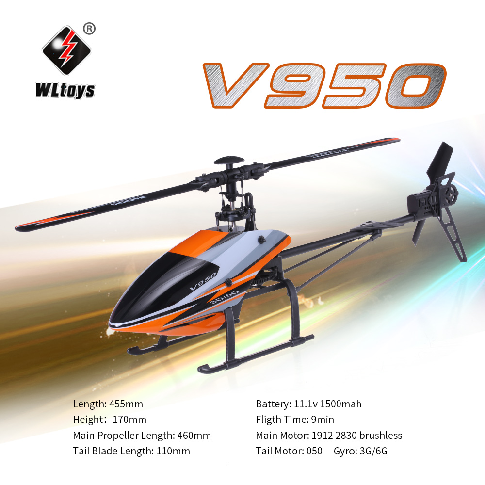 ο WLtoys V950 RC ︮ 2.4G 6CH 3D 6G ý ..